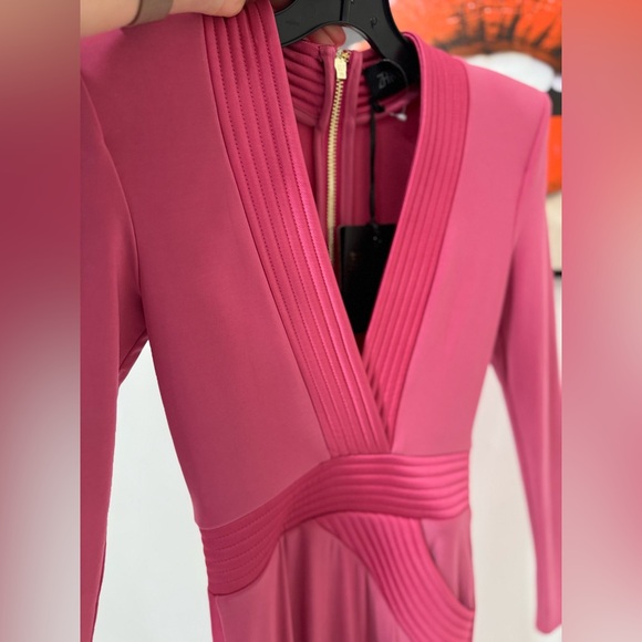 ZHIVAGO 976B The Heiress Gown in Damask Battle Line Long Sleeve Maxi Dress - Picture 10 of 14